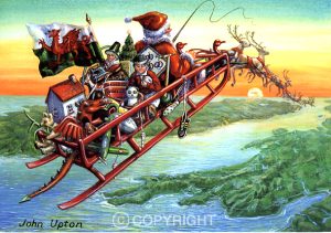 Preparing To Land – Welsh Christmas Card