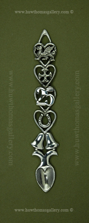 25th Wedding Anniversary Pewter Lovespoon (bells)(s)