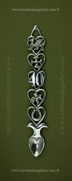 40th Birthday Pewter Lovespoon