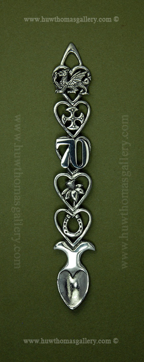 70th Birthday Pewter Lovespoon ( S 6 Inch )