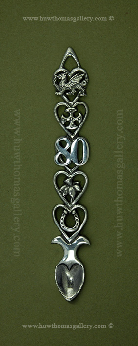 80th Birthday Pewter Lovespoon