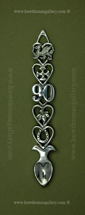 90th Birthday Pewter Lovespoon ( S 6 Inch )