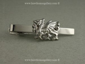 Welsh Dragon Tie Slide (silver Finish)