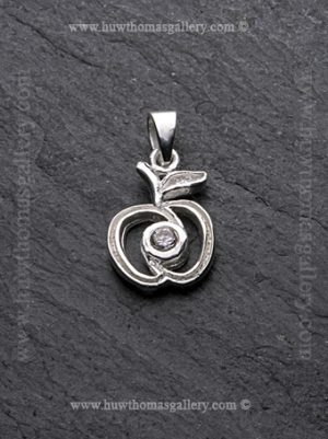 Silver Apple Pendant / Necklace