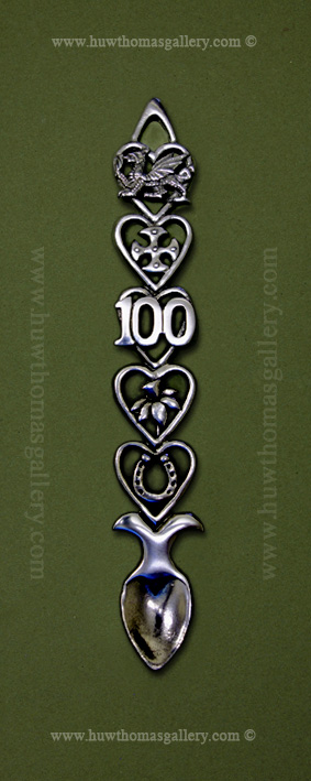 100th Birthday Pewter Lovespoon ( S 6 Inch )