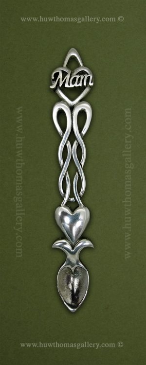 Pewter Lovespoon Mam, Celtic Knot & Heart  ( S 6 Inch )