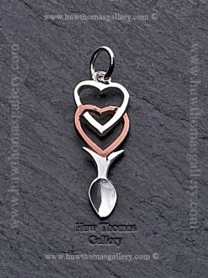 Rose Gold & Silver Lovespoon Pendant