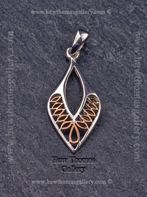 Silver & Rose Gold Pendant / Necklace