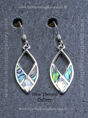 Silver & Paua Shell Earrings