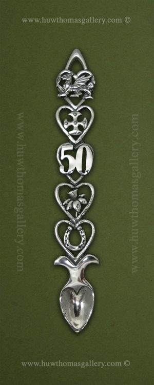 50th Birthday Pewter Lovespoon