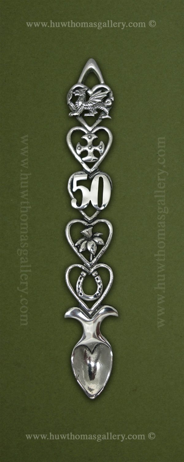 50th Birthday Pewter Lovespoon